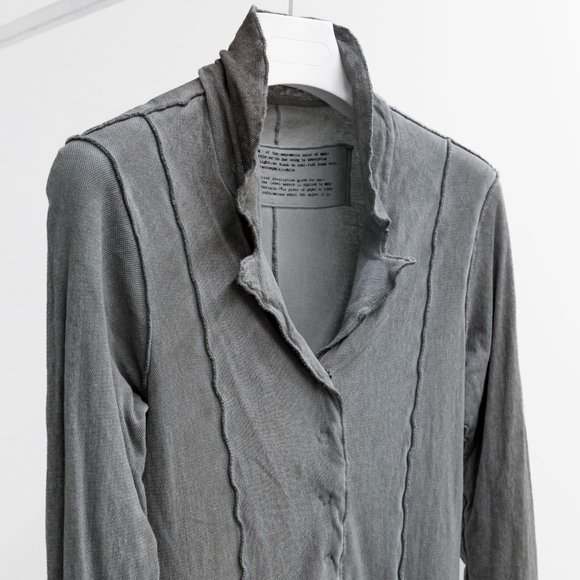 Rundholz Black Label Light Blue Mesh Distressed Cardigan - Picture 1 of 12